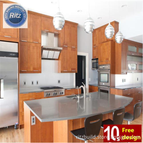 Good Quality Customized Design Solid Wood Furniture Kitchen Cabinet Price